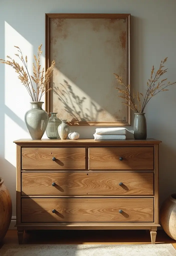 25 Bedroom Dresser Decor Ideas That Make the Room Feel Complete - 10. Layering Textures