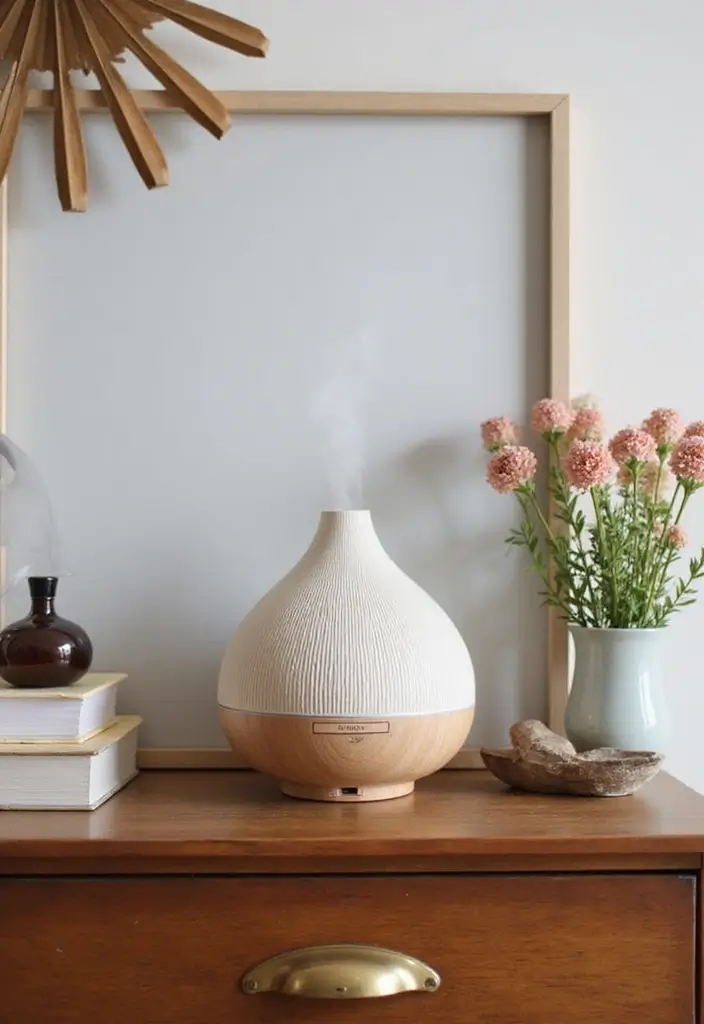 25 Bedroom Dresser Decor Ideas That Make the Room Feel Complete - 13. Fragrance with Diffusers