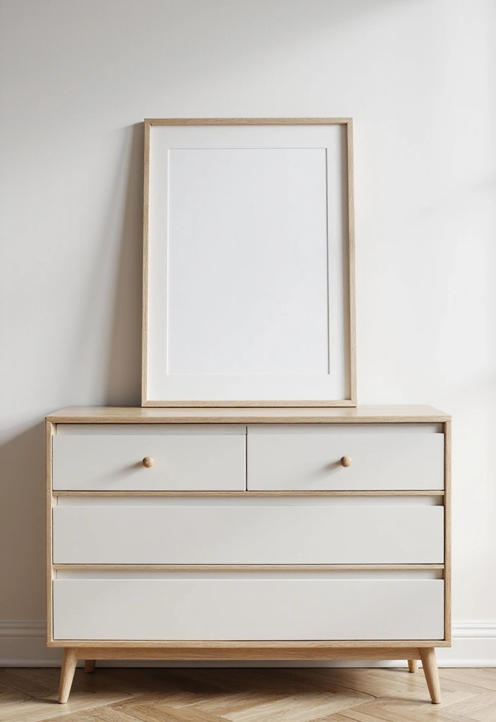 25 Bedroom Dresser Decor Ideas That Make the Room Feel Complete - 2. A Touch of Art