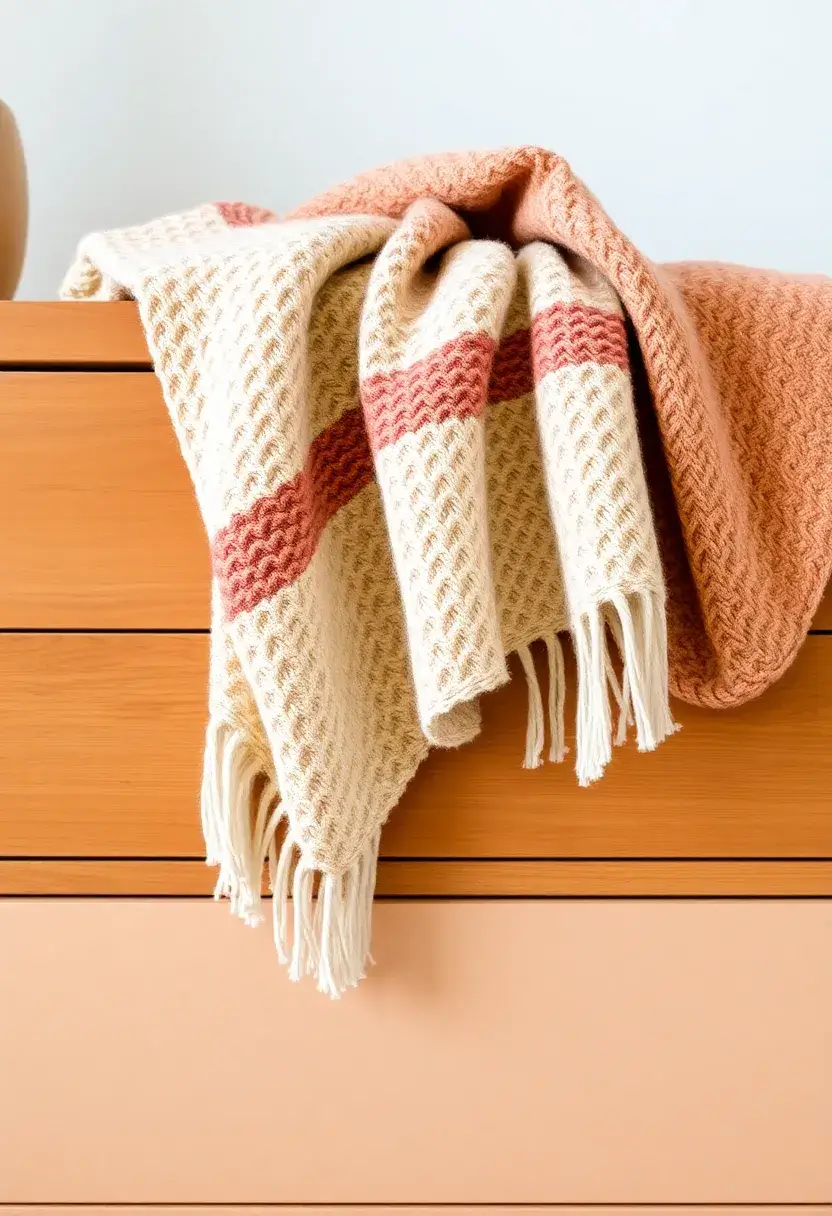 25 Bedroom Dresser Decor Ideas That Make the Room Feel Complete - 24. A Cozy Throw