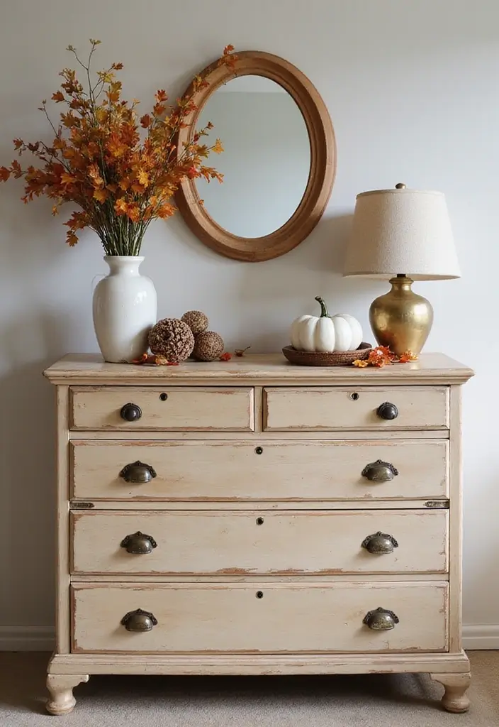 25 Bedroom Dresser Decor Ideas That Make the Room Feel Complete - 7. Seasonal Decor Switch