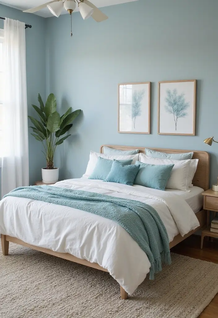 25 Bedroom Ideas in Dark Blue That Bring Calm and Confidence - 16. Ocean-Inspired Color Palette