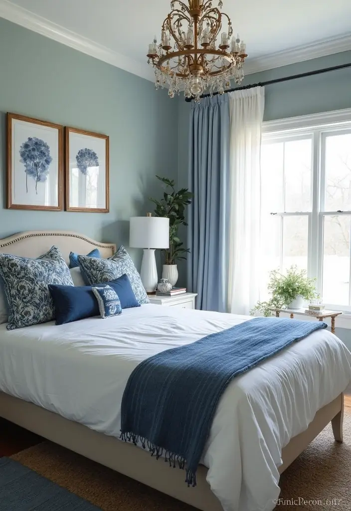 25 Bedroom Ideas in Dark Blue That Bring Calm and Confidence - 20. Seasonal Decor Switch-Up