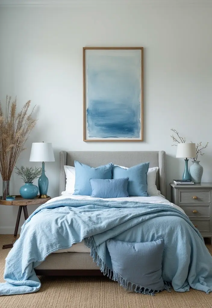 25 Bedroom Ideas in Dark Blue That Bring Calm and Confidence - 6. Blue Bedroom Accessories