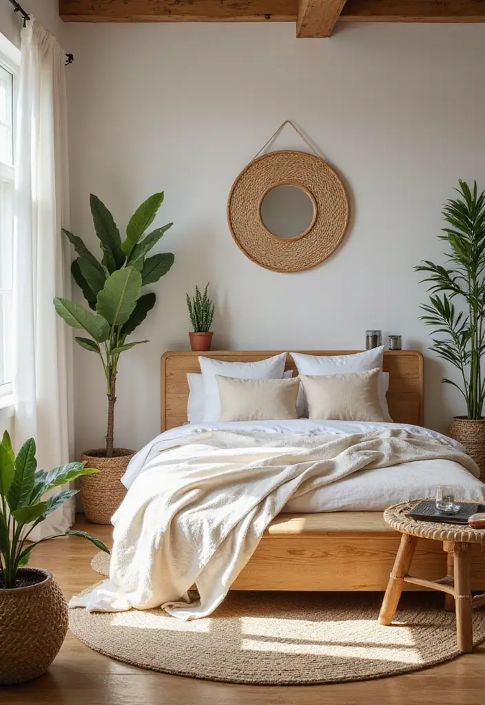 25 Bedroom Ideas in Dark Blue That Bring Calm and Confidence - 8. Infusing Natural Elements