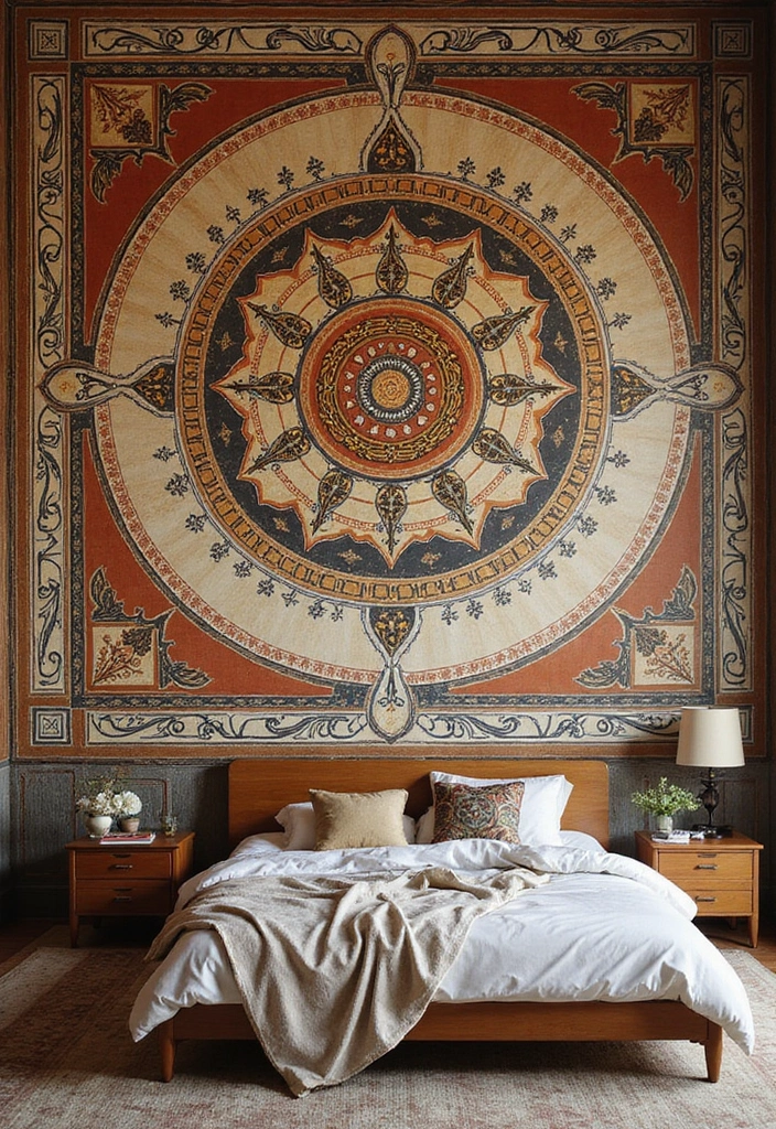 25 Bedroom Mural Ideas Paint That Turn Walls into Art - 21. Cultural Symbolism