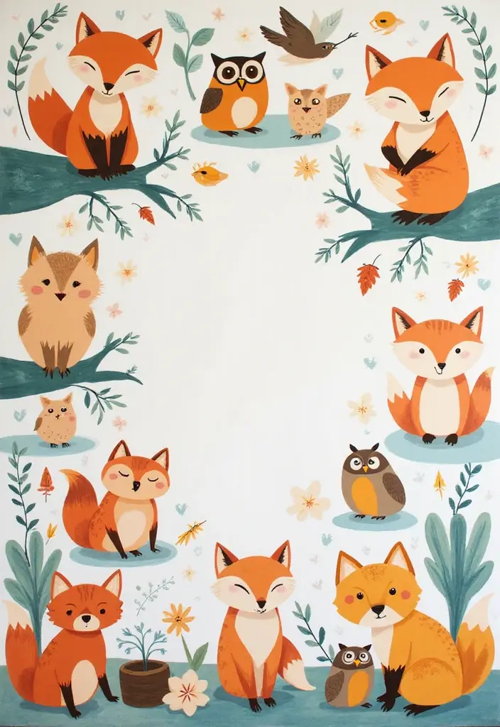 25 Bedroom Mural Ideas Paint That Turn Walls into Art - 8. Whimsical Animal Characters