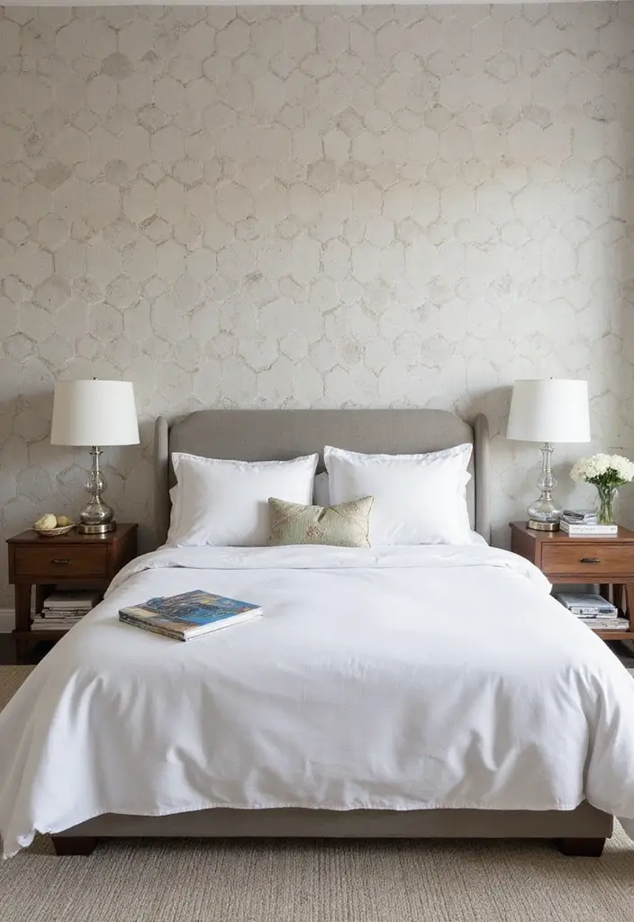 25 Bedroom Wall Tiles Ideas That Feel Modern and Elegant - 25. Classic Hexagonal Tiles