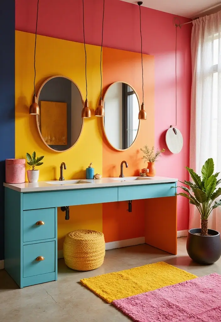 25 Bedroom with Vanity Ideas That Feel Glamorous & Practical - 12. Colorful Pop of Personality