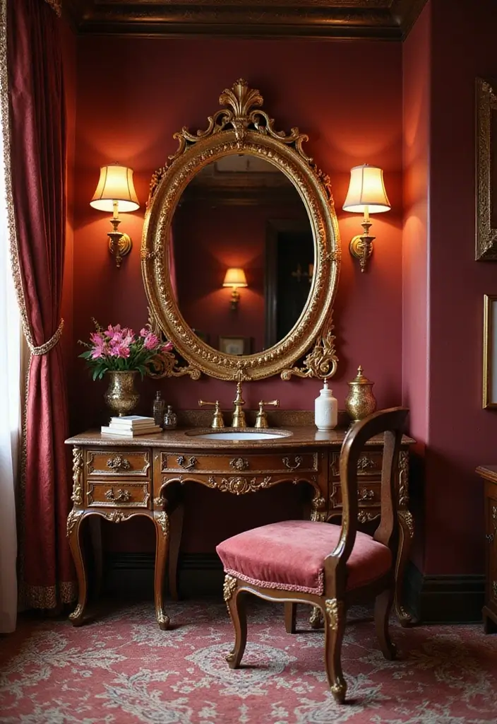 25 Bedroom with Vanity Ideas That Feel Glamorous & Practical - 21. Luxurious Fabrics and Finishes