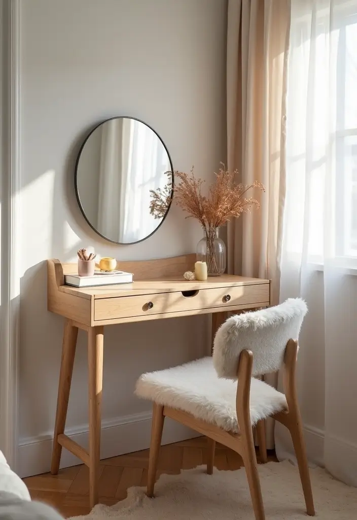 25 Bedroom with Vanity Ideas That Feel Glamorous & Practical - 4. Cozy Corner Vanity