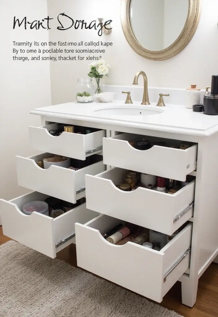 25 Bedroom with Vanity Ideas That Feel Glamorous & Practical - 8. Smart Storage Solutions