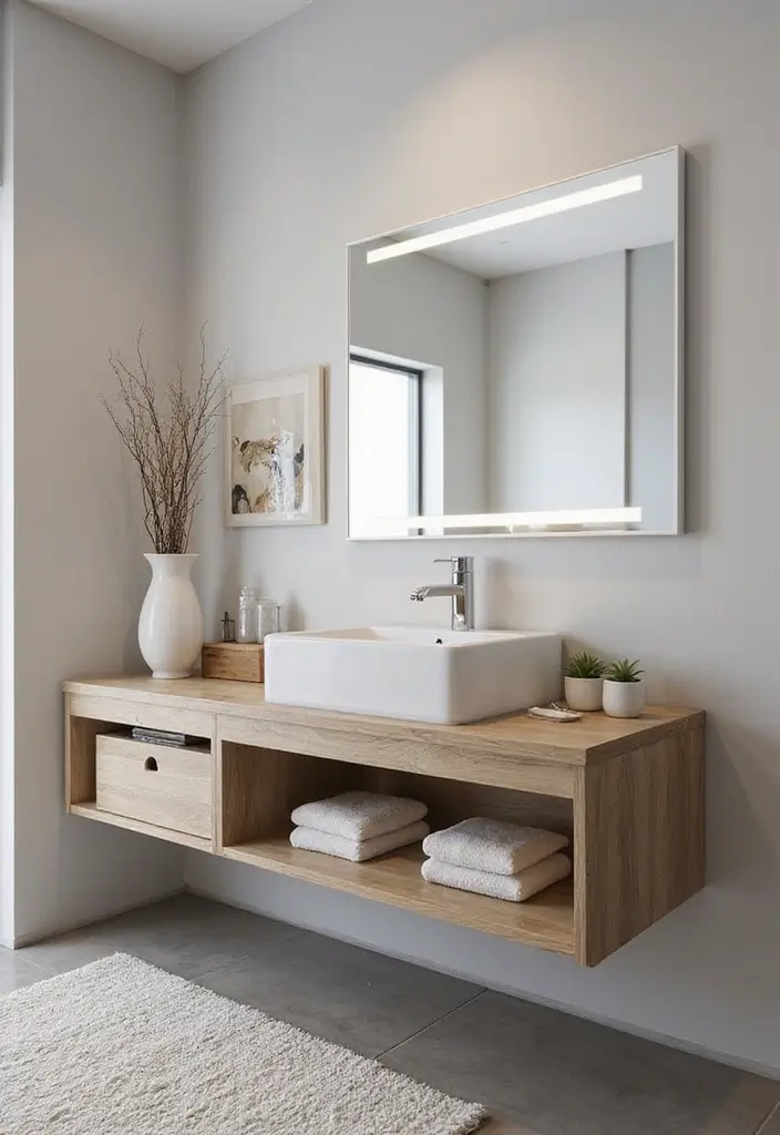 25 Bedroom with Vanity Ideas That Feel Glamorous & Practical - 9. Floating Vanity Designs