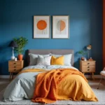25 Blue and Orange Bedroom Ideas That Are Vibrant & Unexpected