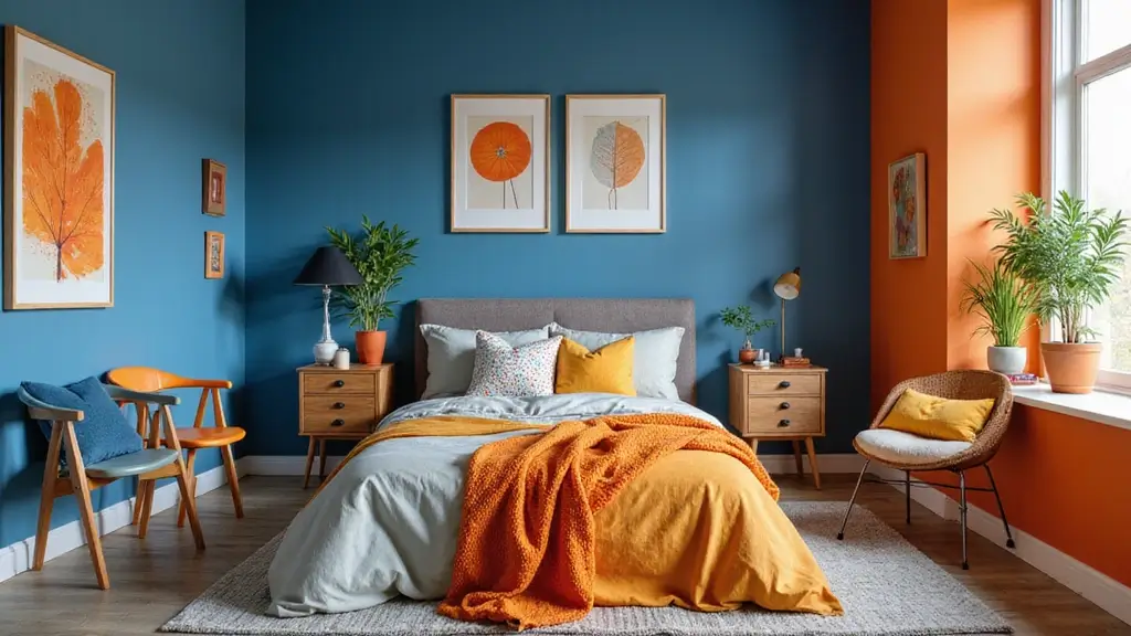 25 Blue and Orange Bedroom Ideas That Are Vibrant & Unexpected