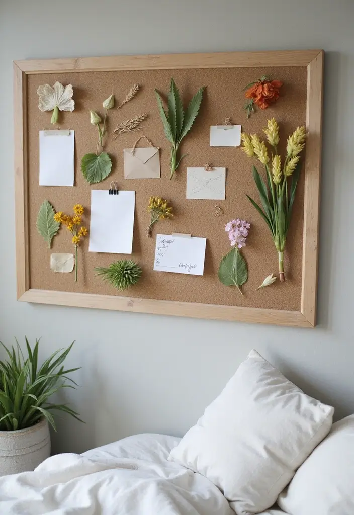 25 Bulletin Board Ideas Bedroom That Keep You Inspired Daily - 12. Nature-Inspired Boards