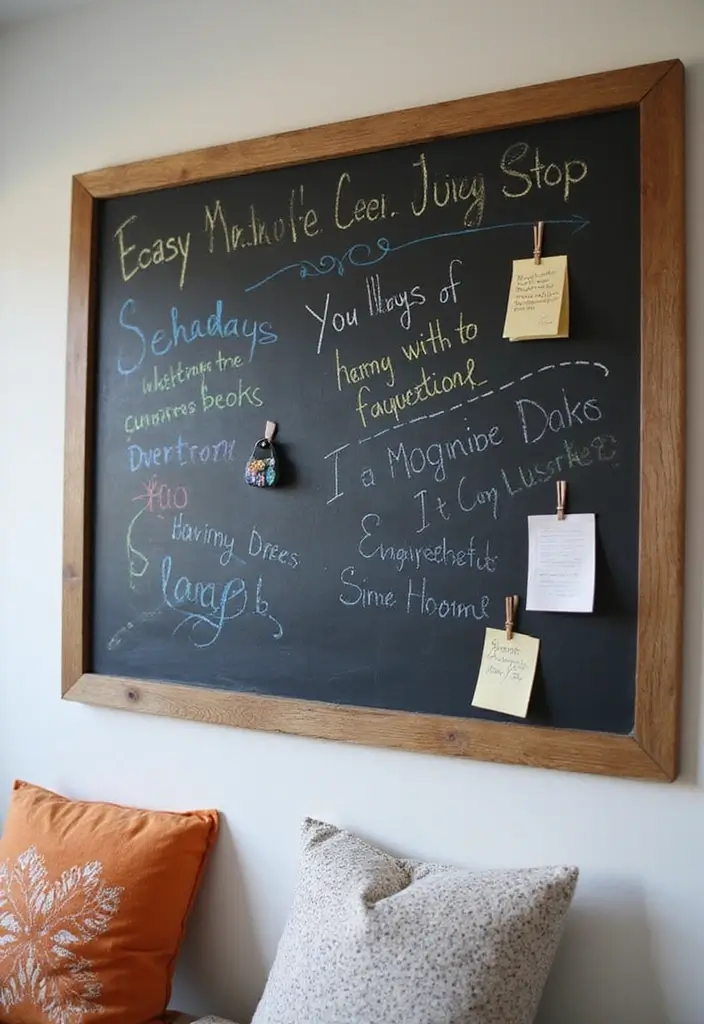 25 Bulletin Board Ideas Bedroom That Keep You Inspired Daily - 13. Chalkboard Bulletin Board