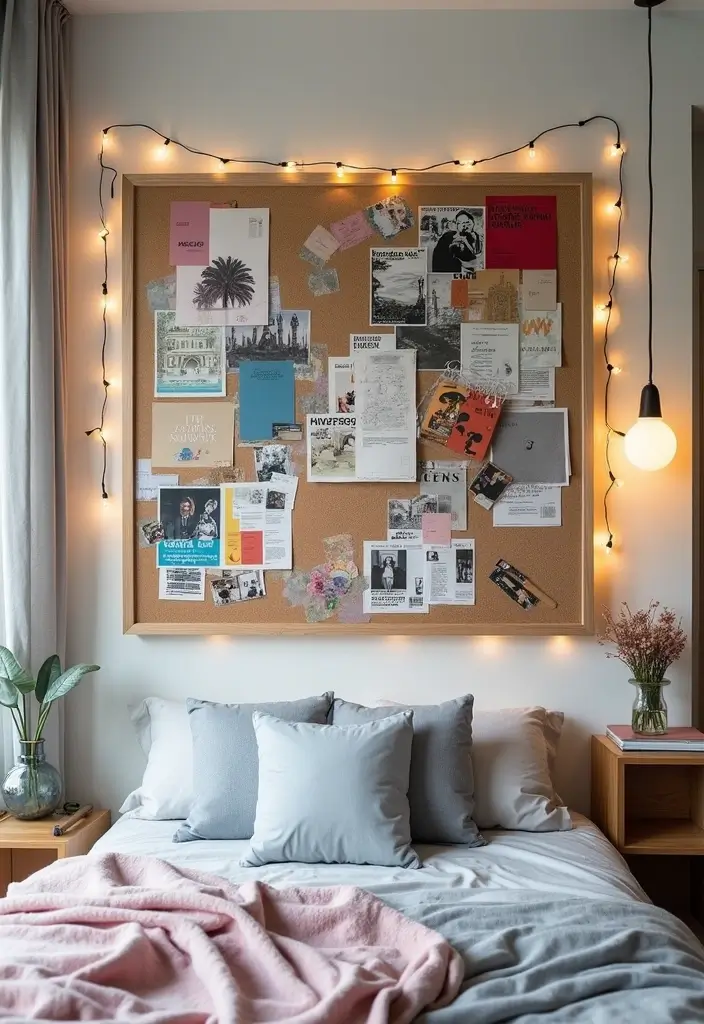 25 Bulletin Board Ideas Bedroom That Keep You Inspired Daily - 19. Mixed Media Board