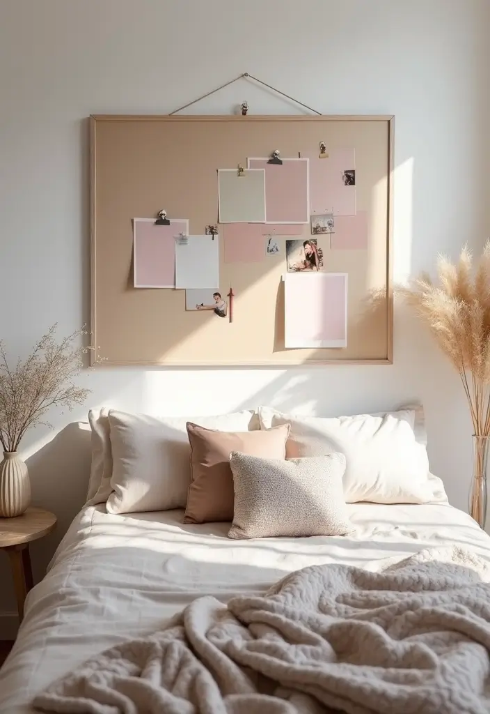 25 Bulletin Board Ideas Bedroom That Keep You Inspired Daily - 21. Monochromatic Style
