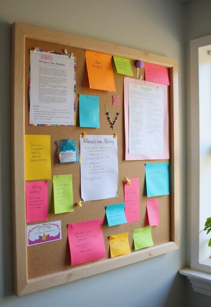 25 Bulletin Board Ideas Bedroom That Keep You Inspired Daily - 9. Color-Coded Organization