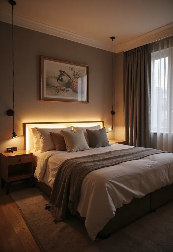 25 Cozy Bedroom Lighting Ideas That Set the Perfect Mood - 11. Light-Up Headboards