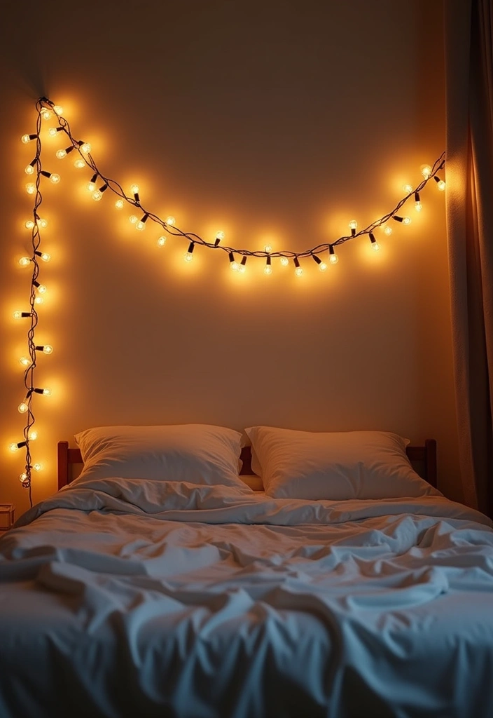 25 Fairy Lights Bedroom Ideas That Feel Dreamy and Magical - 14. Fairy Light Bulb Garland