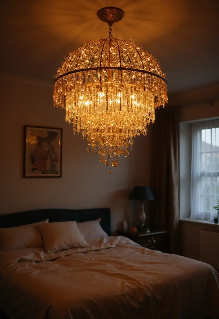 25 Fairy Lights Bedroom Ideas That Feel Dreamy and Magical - 24. Fairy Light Chandeliers