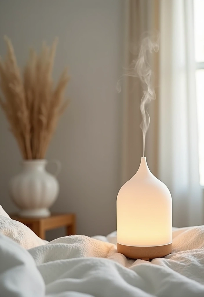 25 Grey Bedroom Ideas Aesthetic That Feel Calm & Minimalist - 20. Essential Oil Diffuser