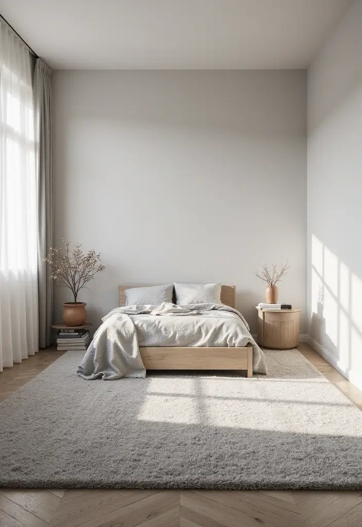 25 Grey Bedroom Ideas Aesthetic That Feel Calm & Minimalist - 24. Soft Grey Carpets