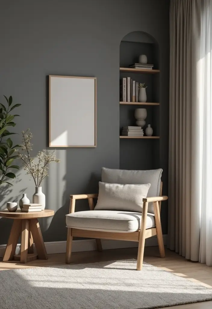 25 Grey Bedroom Ideas Aesthetic That Feel Calm & Minimalist - 25. Cozy Nook