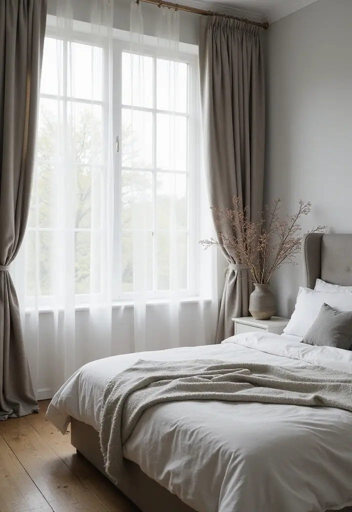 25 Grey Bedroom Ideas Aesthetic That Feel Calm & Minimalist - 5. Natural Light and Grey