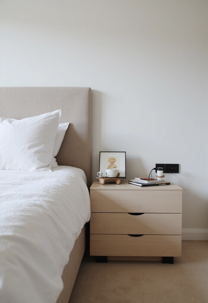 25 Guest Bedroom Decor Ideas That Impress Instantly - 12. Smart Nightstands