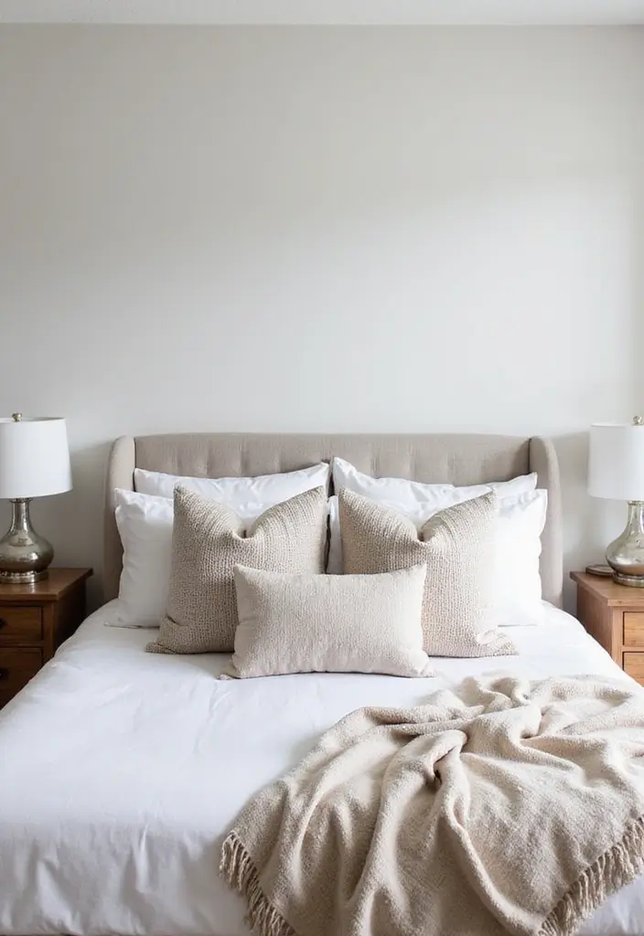 25 Guest Bedroom Decor Ideas That Impress Instantly - 13. Decorative Throw Pillows