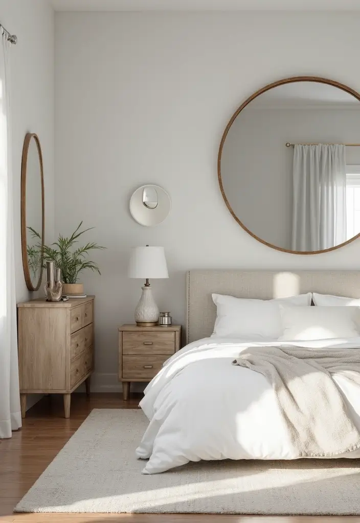 25 Guest Bedroom Decor Ideas That Impress Instantly - 8. Mirrored Accents