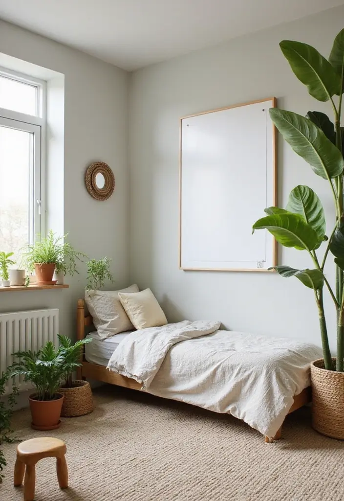 25 Kids Bedroom Ideas Shared Boy and Girl That Work Perfectly - 24. Indoor Plants for Fresh Air