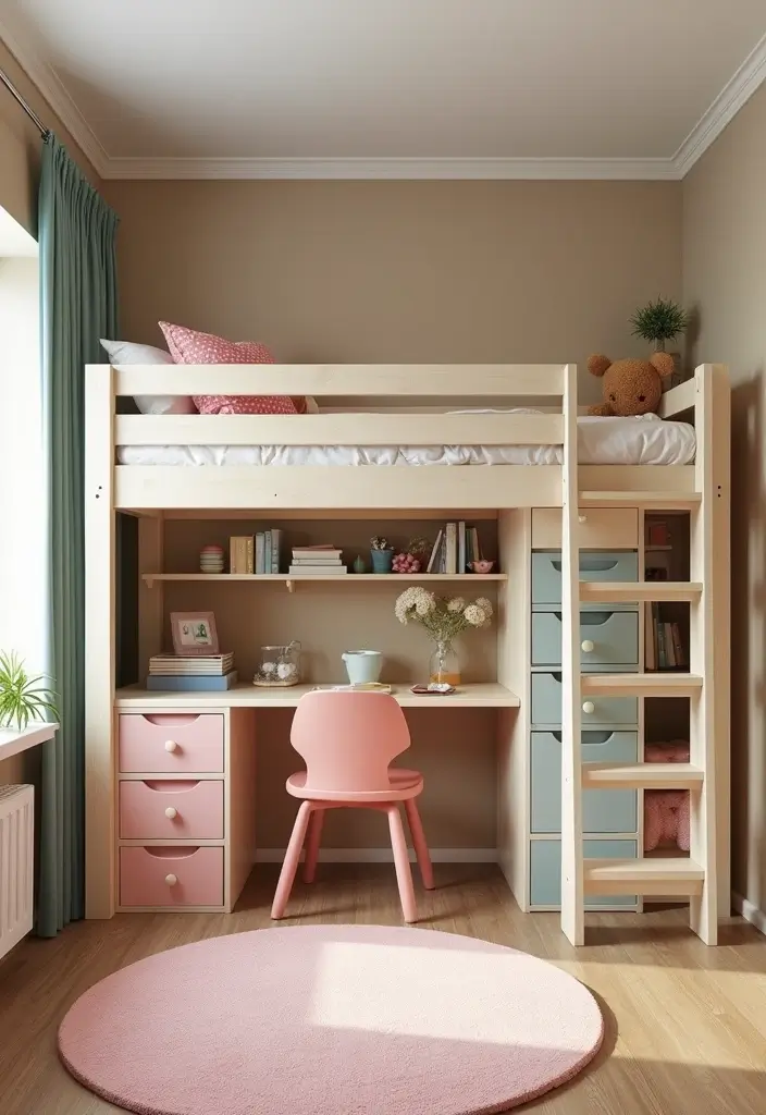 25 Kids Bedroom Ideas Shared Boy and Girl That Work Perfectly - 3. Multi-Functional Furniture