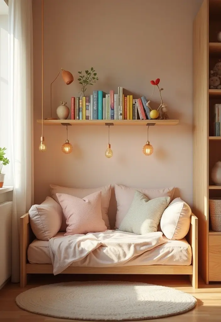 25 Kids Bedroom Ideas Shared Boy and Girl That Work Perfectly - 7. Cozy Reading Nook