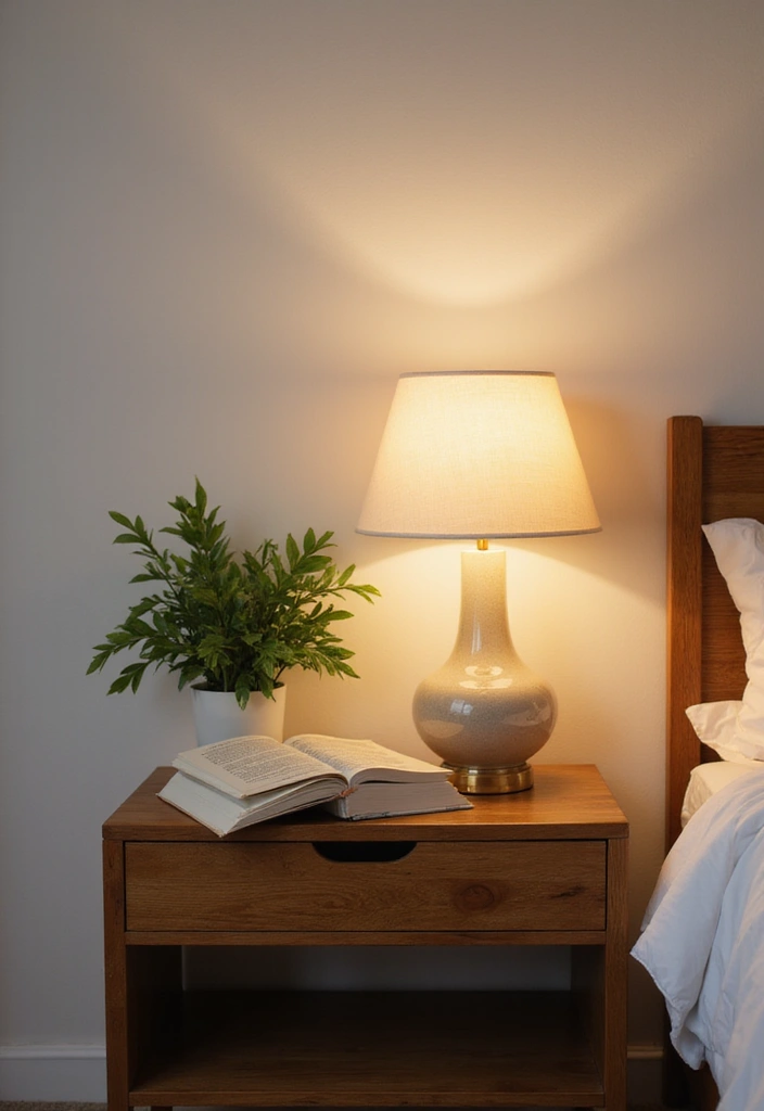 25 Neutral Bedroom Decor Ideas That Feel Cozy & Balanced - 20. Bedside Style with Functionality