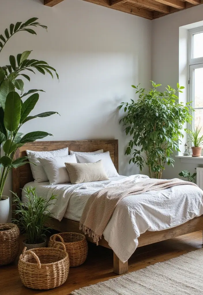25 Neutral Bedroom Decor Ideas That Feel Cozy & Balanced - 3. Incorporate Natural Elements