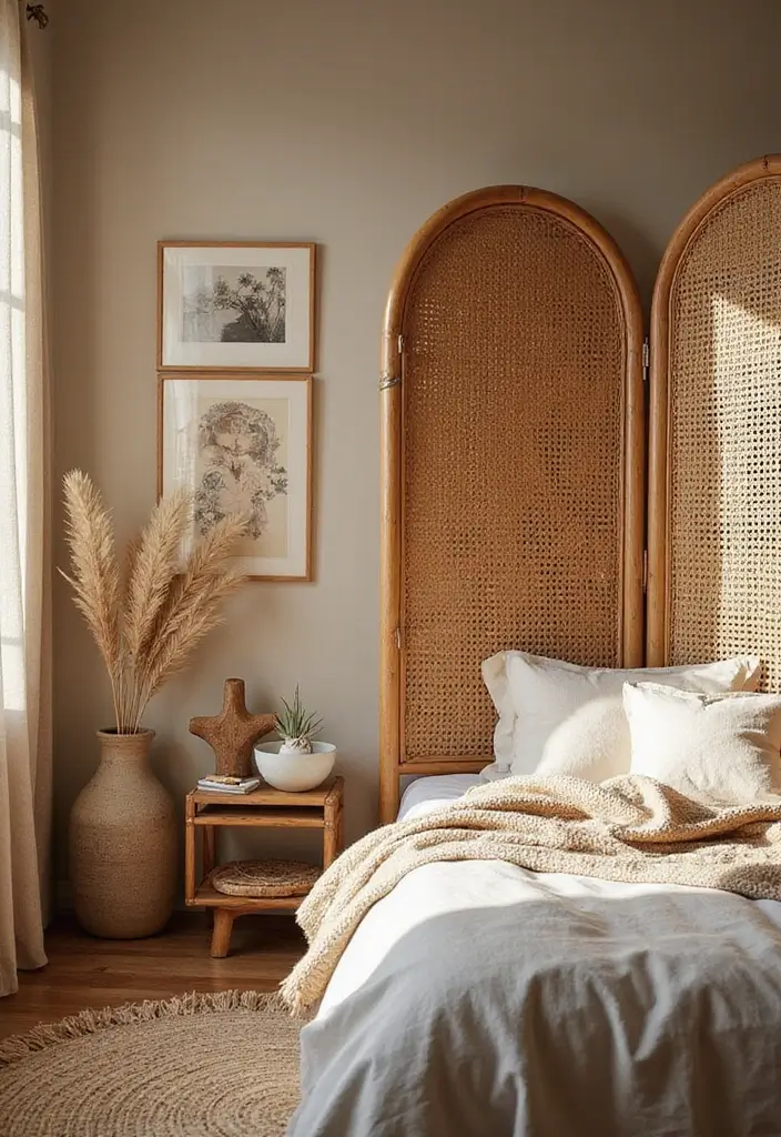 25 Room Divider Ideas Bedroom That Add Style & Privacy - 11. Rattan Room Dividers