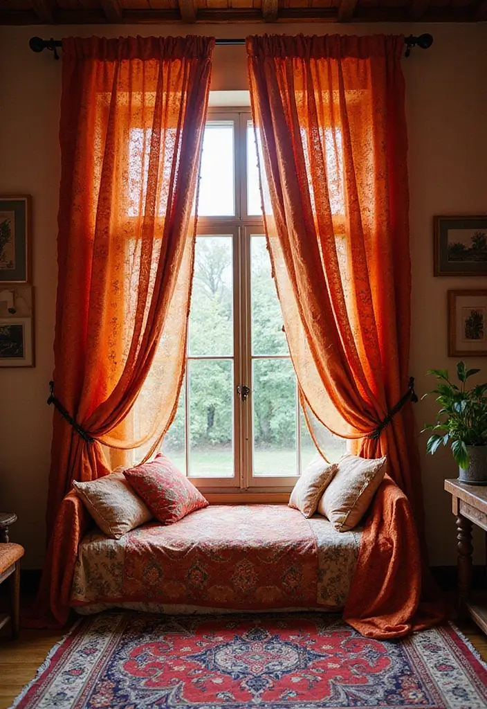 25 Room Divider Ideas Bedroom That Add Style & Privacy - 17. Elegant Sari Curtains