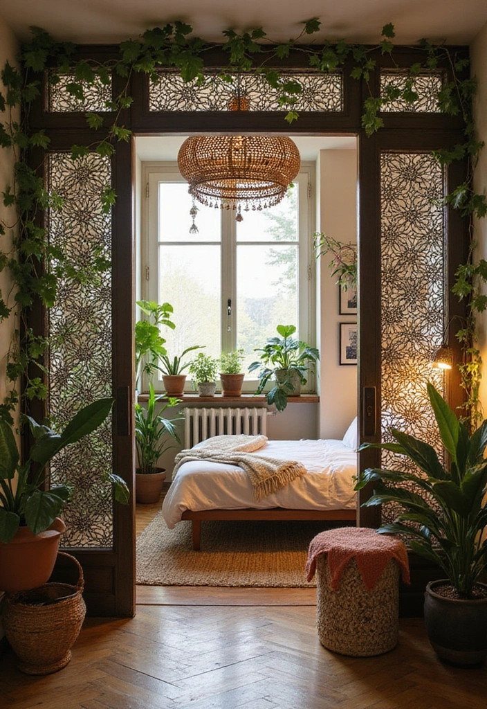 25 Room Divider Ideas Bedroom That Add Style & Privacy - 19. Lattice Partitions