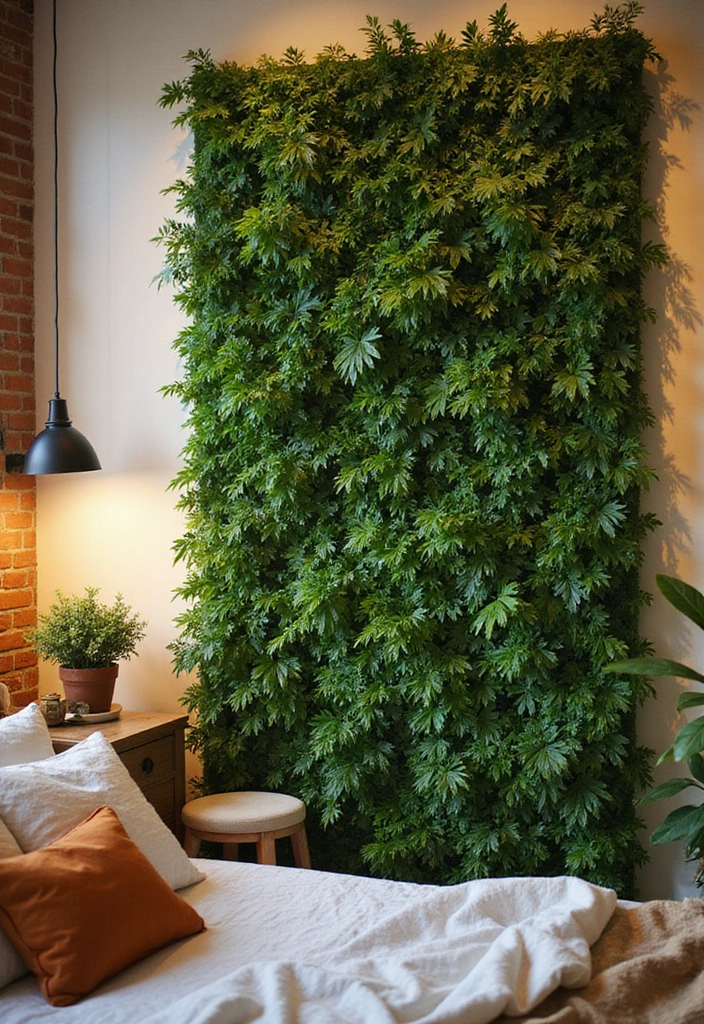25 Room Divider Ideas Bedroom That Add Style & Privacy - 21. Artificial Greenery Panels