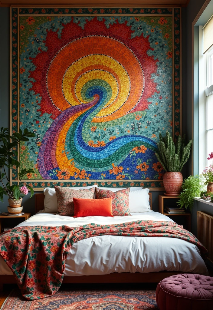 25 Room Divider Ideas Bedroom That Add Style & Privacy - 22. Mosaic Tiled Screens