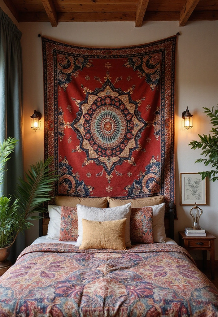 25 Room Divider Ideas Bedroom That Add Style & Privacy - 24. Cultural Tapestries