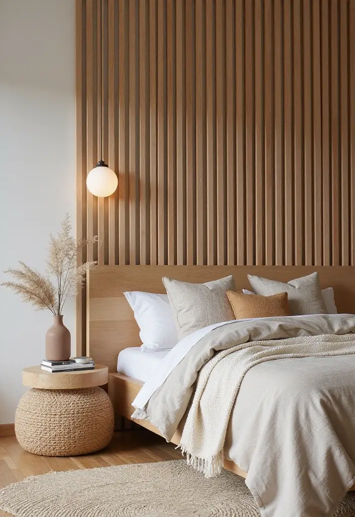 25 Room Divider Ideas Bedroom That Add Style & Privacy - 25. Beechwood Slatted Dividers