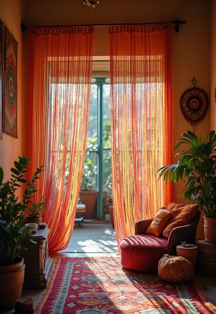 25 Room Divider Ideas Bedroom That Add Style & Privacy - 4. Beaded Curtains