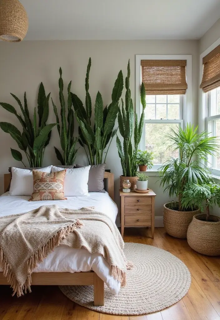 25 Room Divider Ideas Bedroom That Add Style & Privacy - 6. Indoor Plants as Natural Dividers