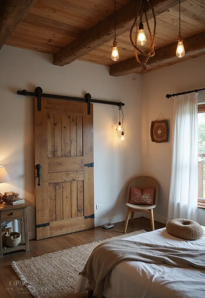 25 Room Divider Ideas Bedroom That Add Style & Privacy - 8. Rustic Barn Doors