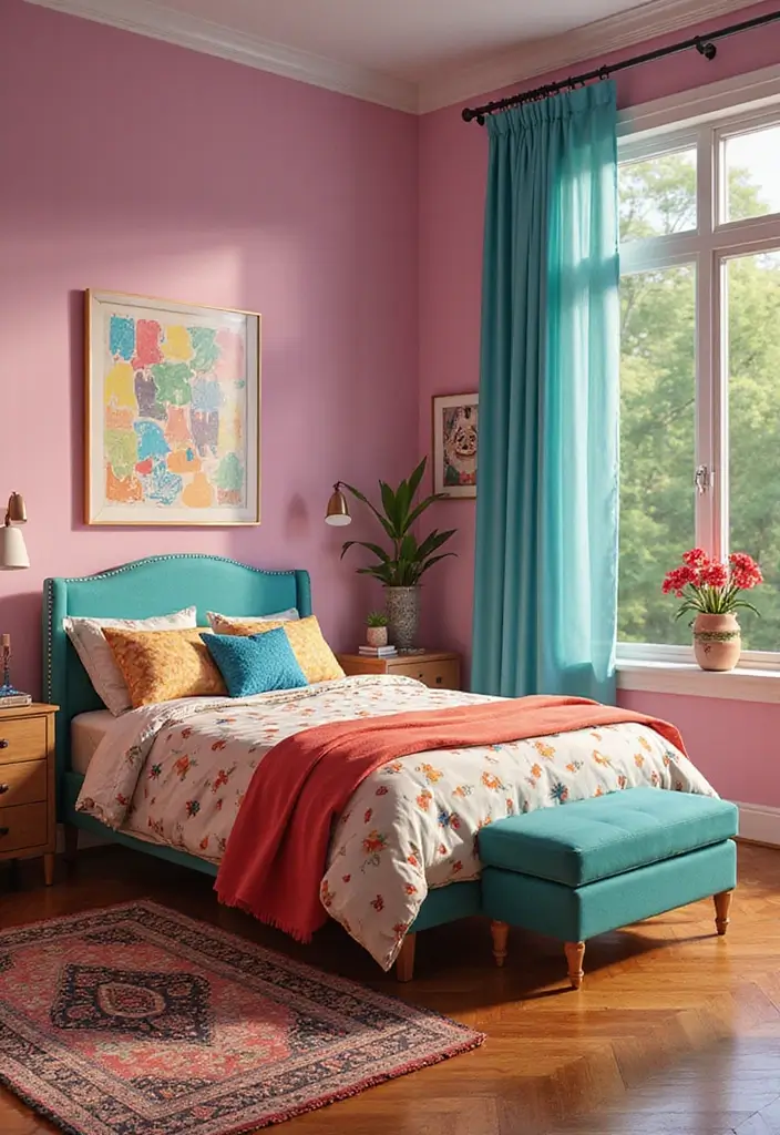 25 Sims 4 Bedroom Ideas No CC That Look Totally Realistic - 10. Eclectic Fun